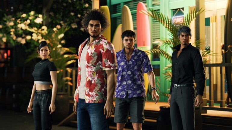 Ichiban and his friends in Like a Dragon: Infinite Wealth