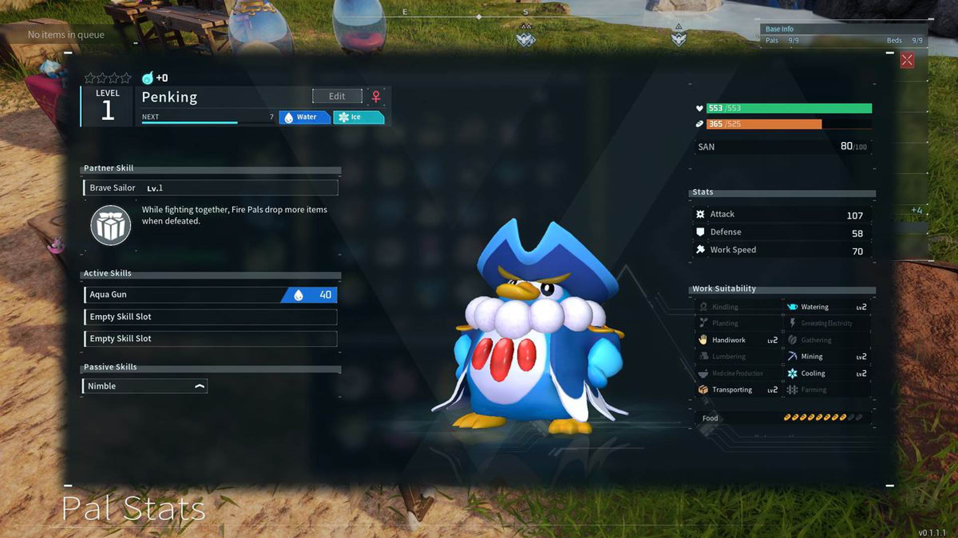 Penking Palworld stats