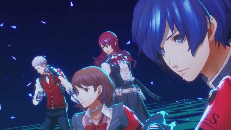 Persona 3 Reload characters readying for an attack