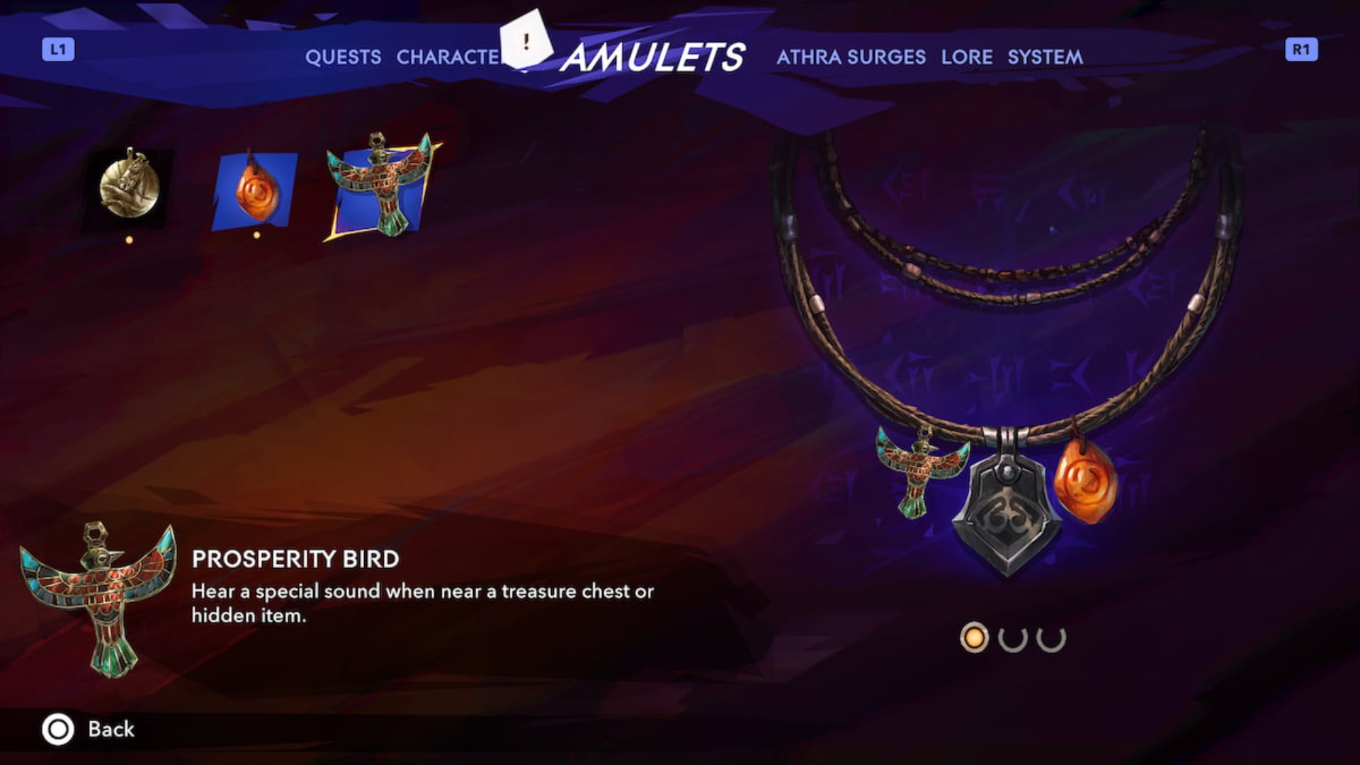 The Prosperity Bird Amulet in Prince of Persia: The Lost Crown