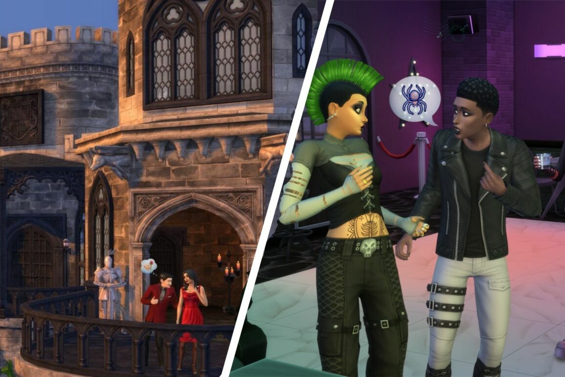 Two Fan-Voted The Sims 4 Kits, the Castle Estate and Goth Galore Kit, Are Available Now