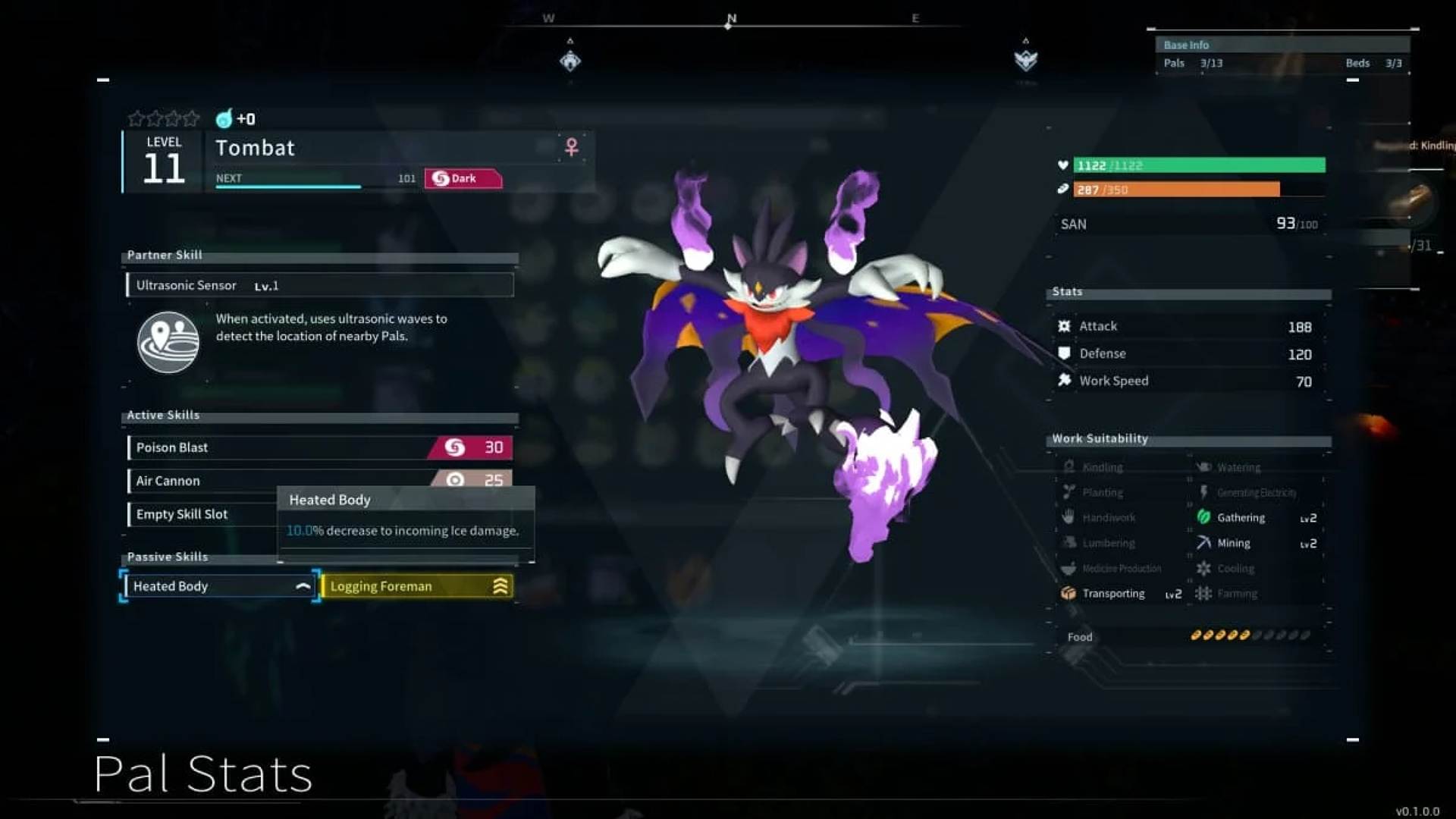 Tombat palworld stats menu