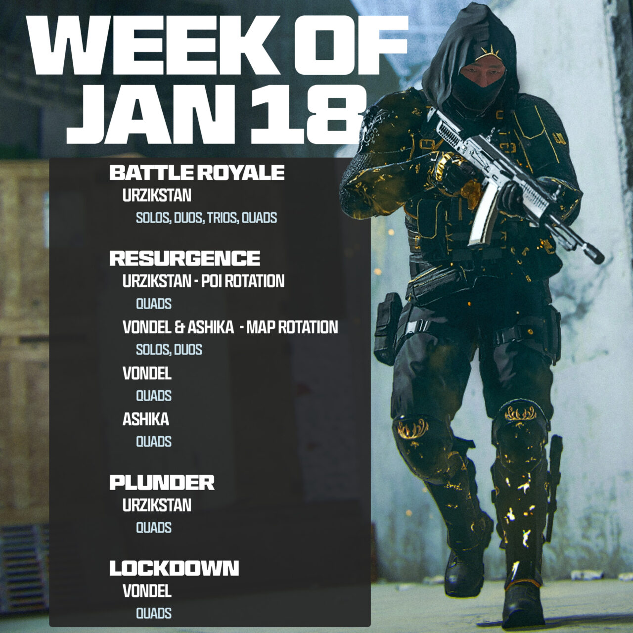 Warzone Playlist Update Jan 18