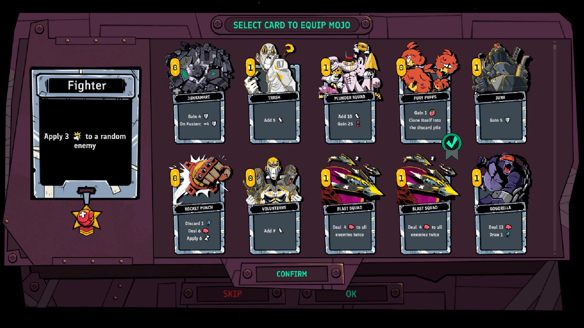 Zet Zillions deck selection screen