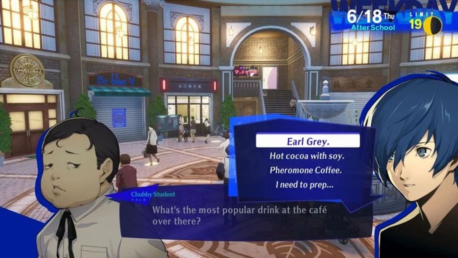 The Chubby Student's Gourmet Quiz in Persona 3 Reload