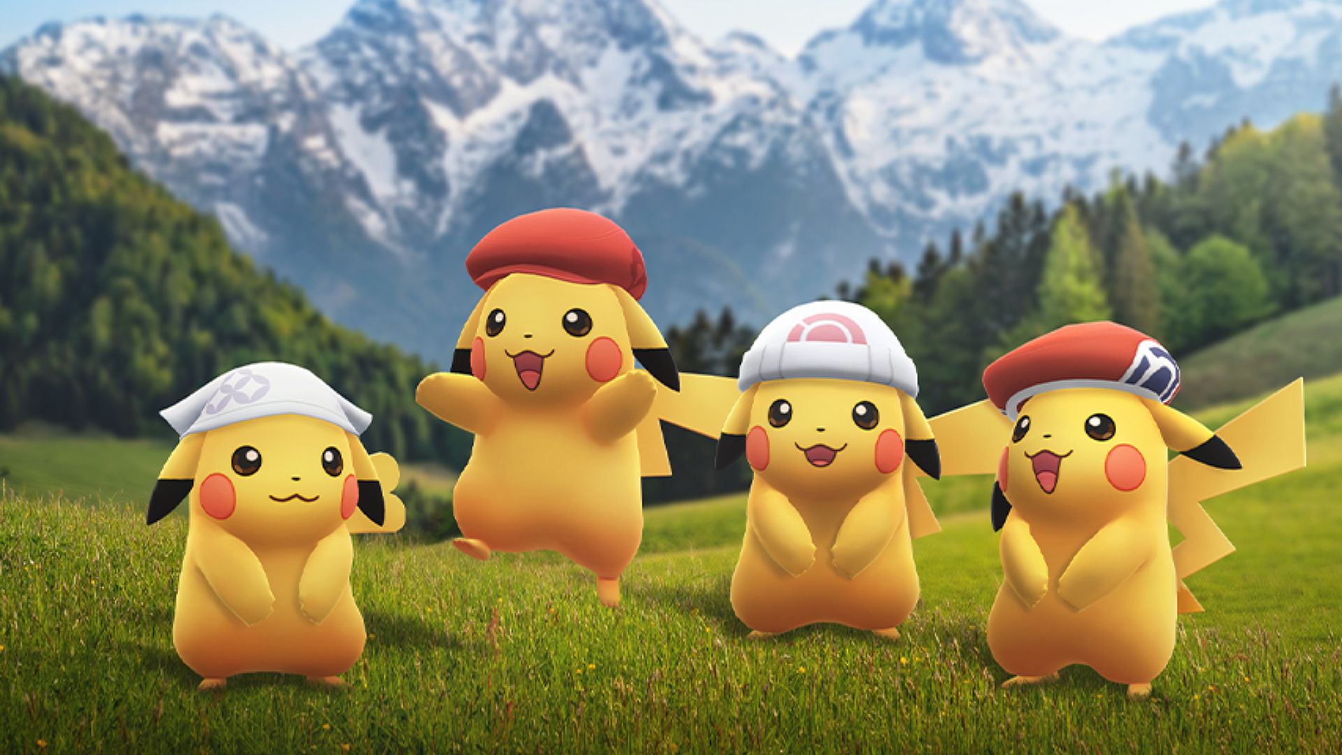 Costumed Pikachus in the Pokemon Go Tour Sinnoh event