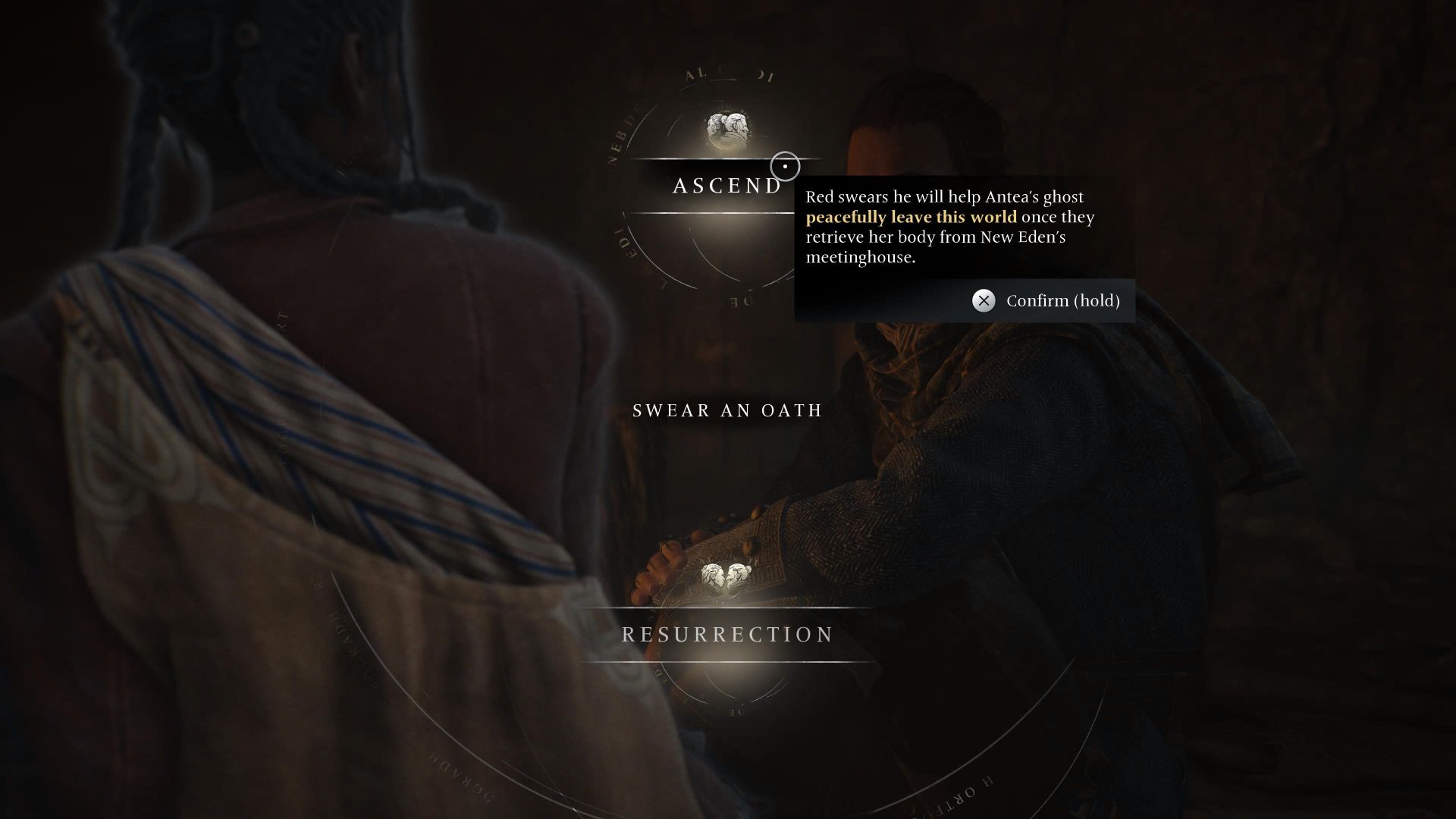 Choosing to Ascend or Resurrect Antea in Banishers: Ghosts of New Eden