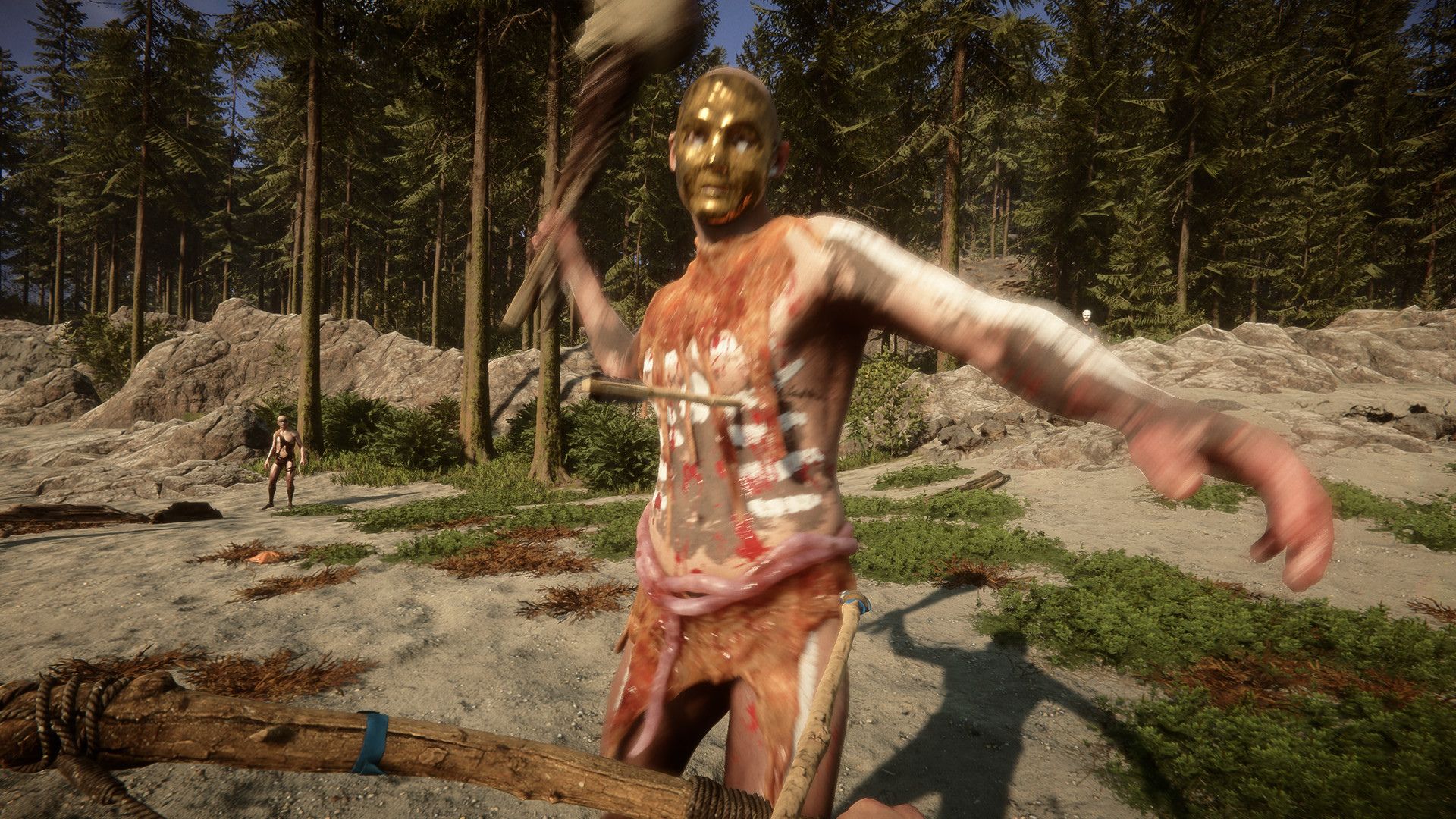 Cannibal attacking player in Sons of the Forest
