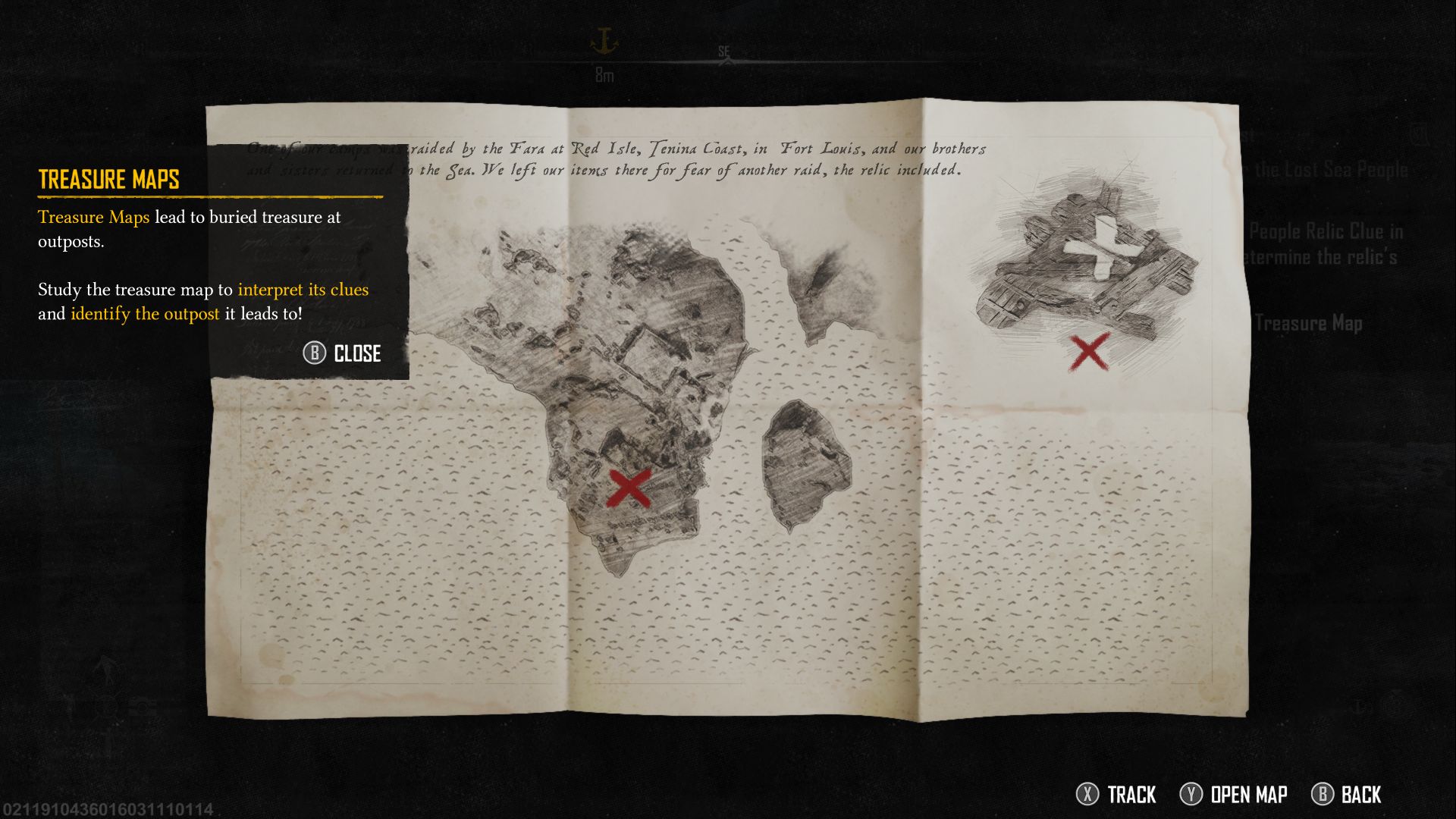 Skull and Bones Treasure Map