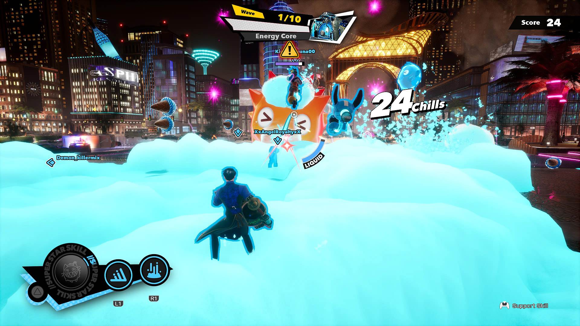 Co-Op Foamstars mission screen