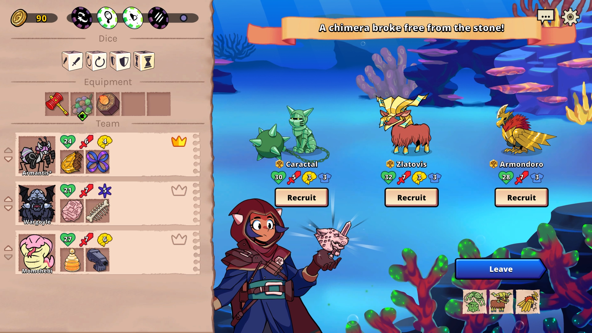 Dicefolk Recruiting Chimera