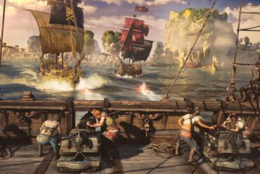 Ships shooting at each other in Skull and Bones