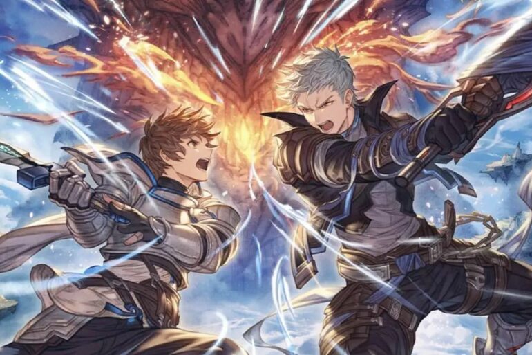 Id and Gran fighting in Granblue Fantasy: Relink