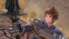 Gran holding a sword in Granblue Fantasy Relink