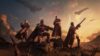 Helldivers 2 soldiers standing on a cliff