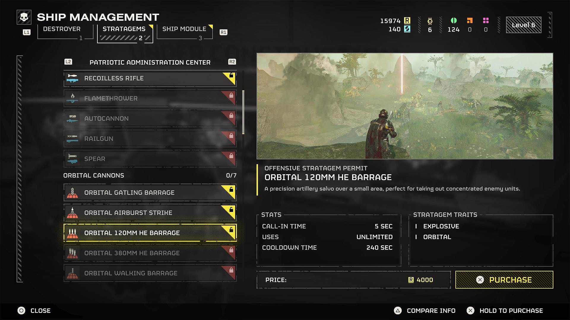 Helldivers 2 Ship mod screen