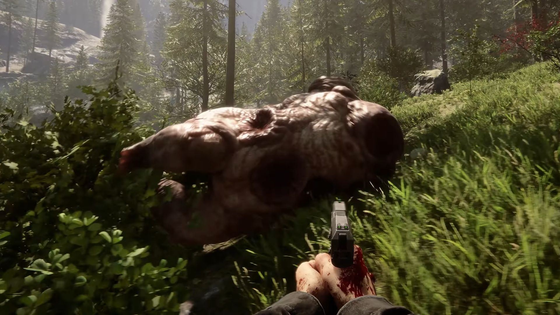 Holey on the ground in Sons of the Forest