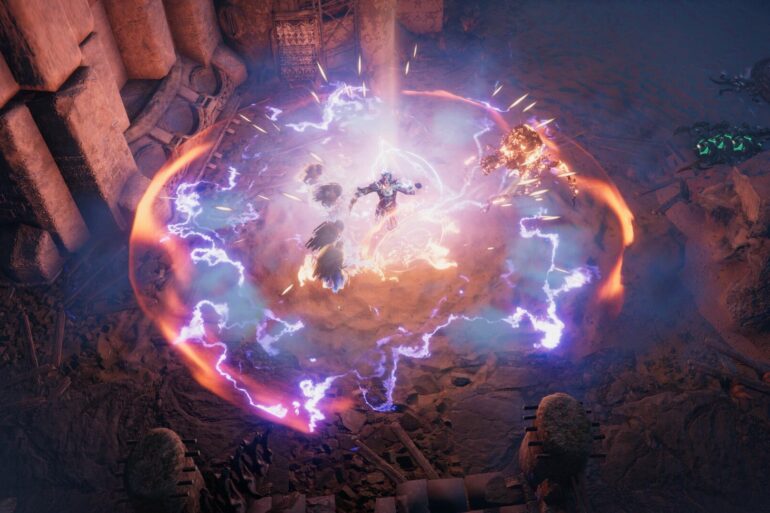 Last Epoch player doing AOE magic attack