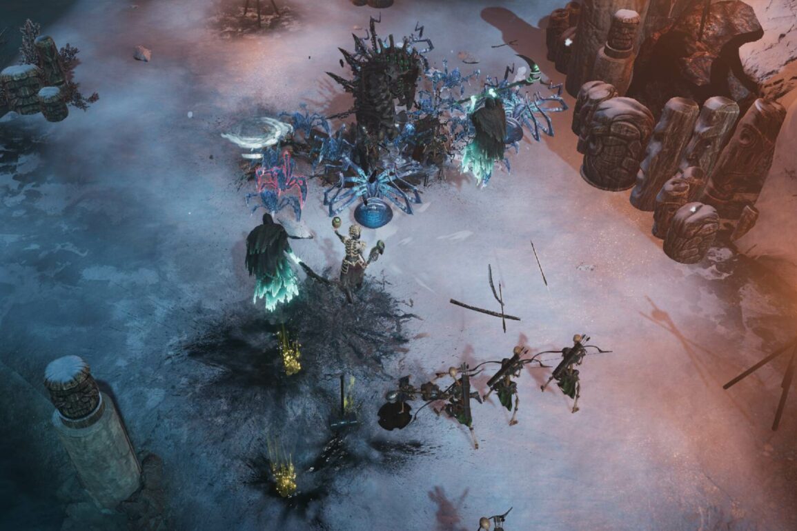 Last Epoch fight in snowy area