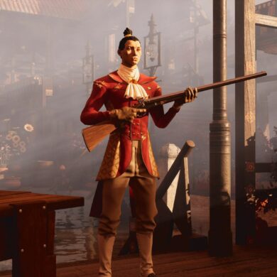 Player with a rifle in Nightingale