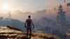 Player overlooking distant lands in Nightingale