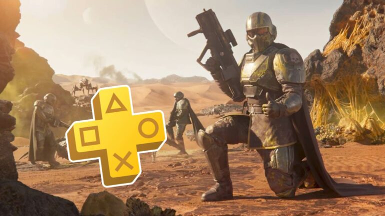 Helldivers 2, helldivers with playstation plus logo