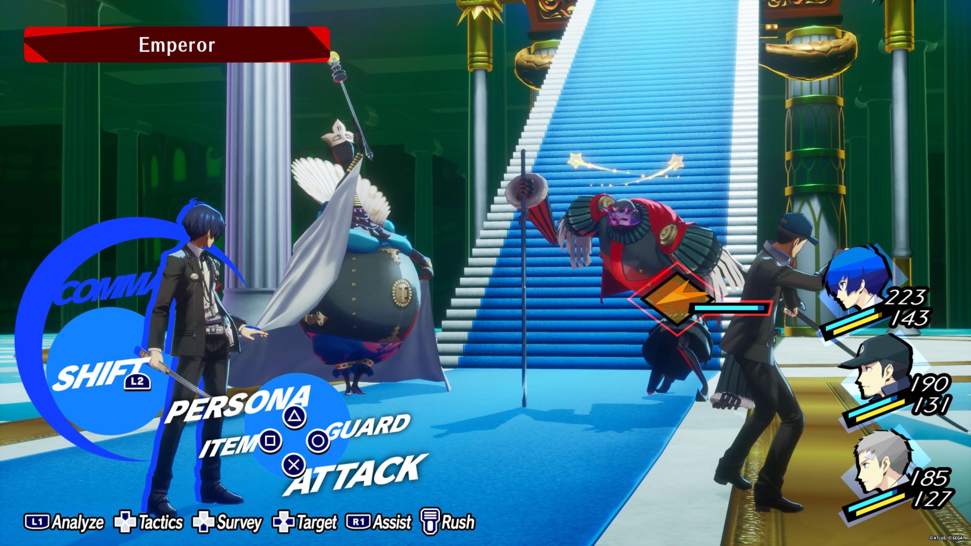 A boss fight in Persona 3 Reload