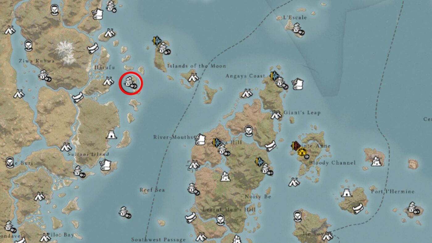 Skull and Bones Where to Find Poacher's Cache