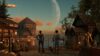 Two players looking out at building and landscape in Nightingale