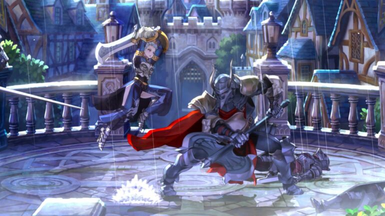Two characters fighting in Unicorn Overlord