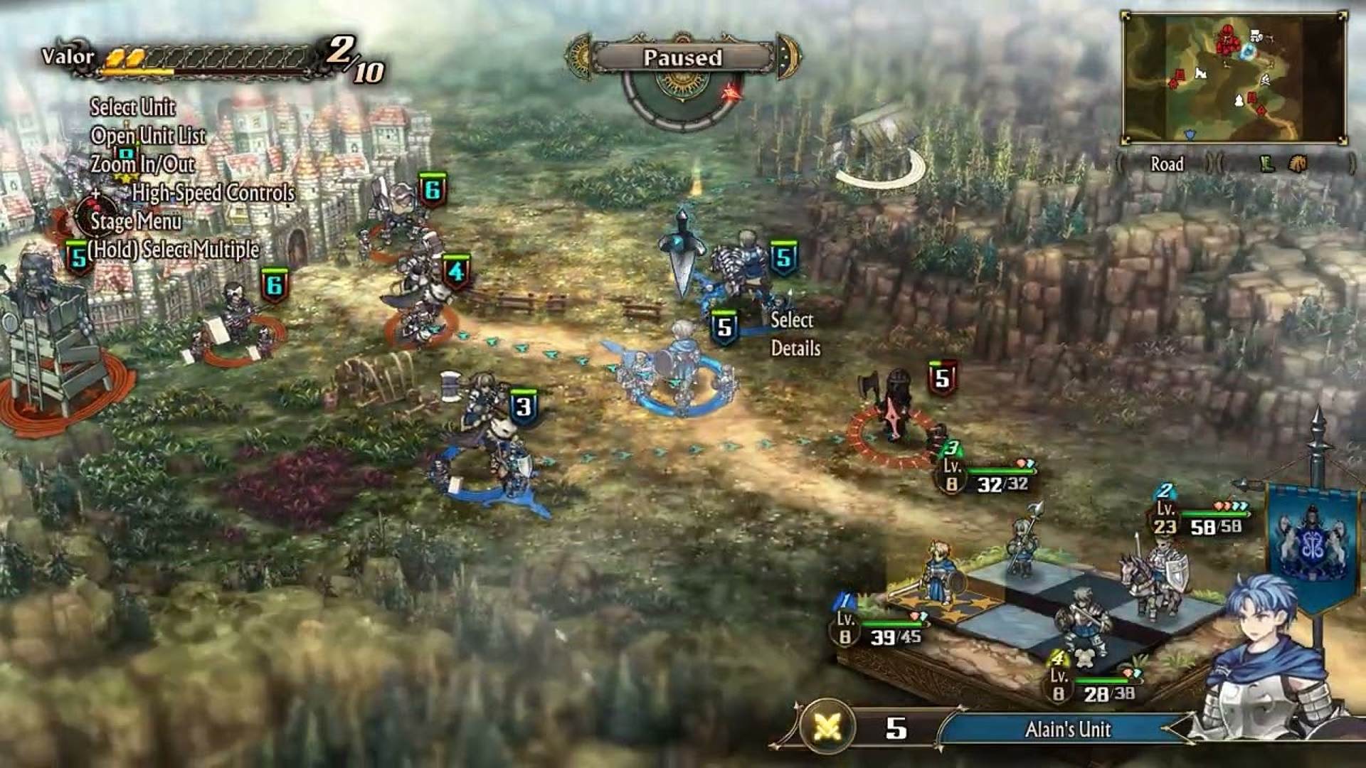 Unicorn Overlord gameplay screen