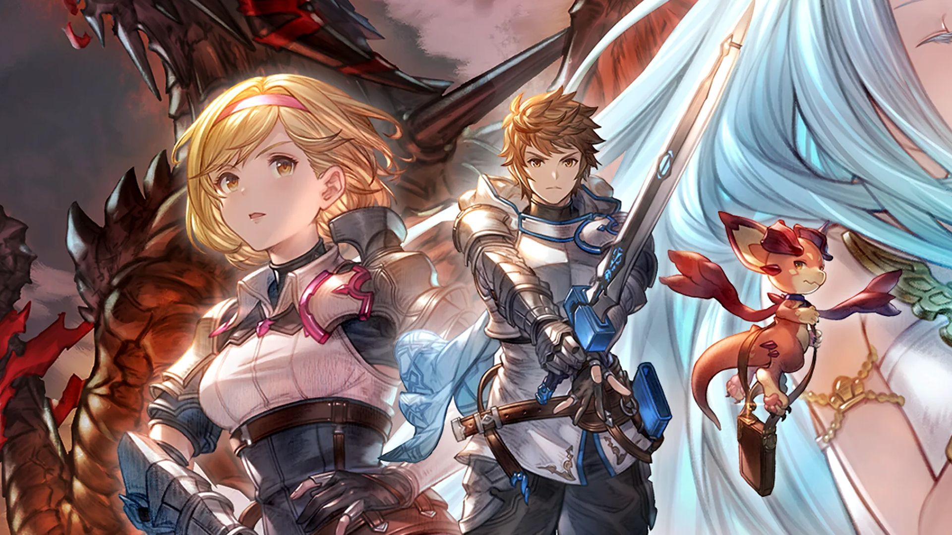 Gran and Djeeta in Granblue Fantasy: Relink