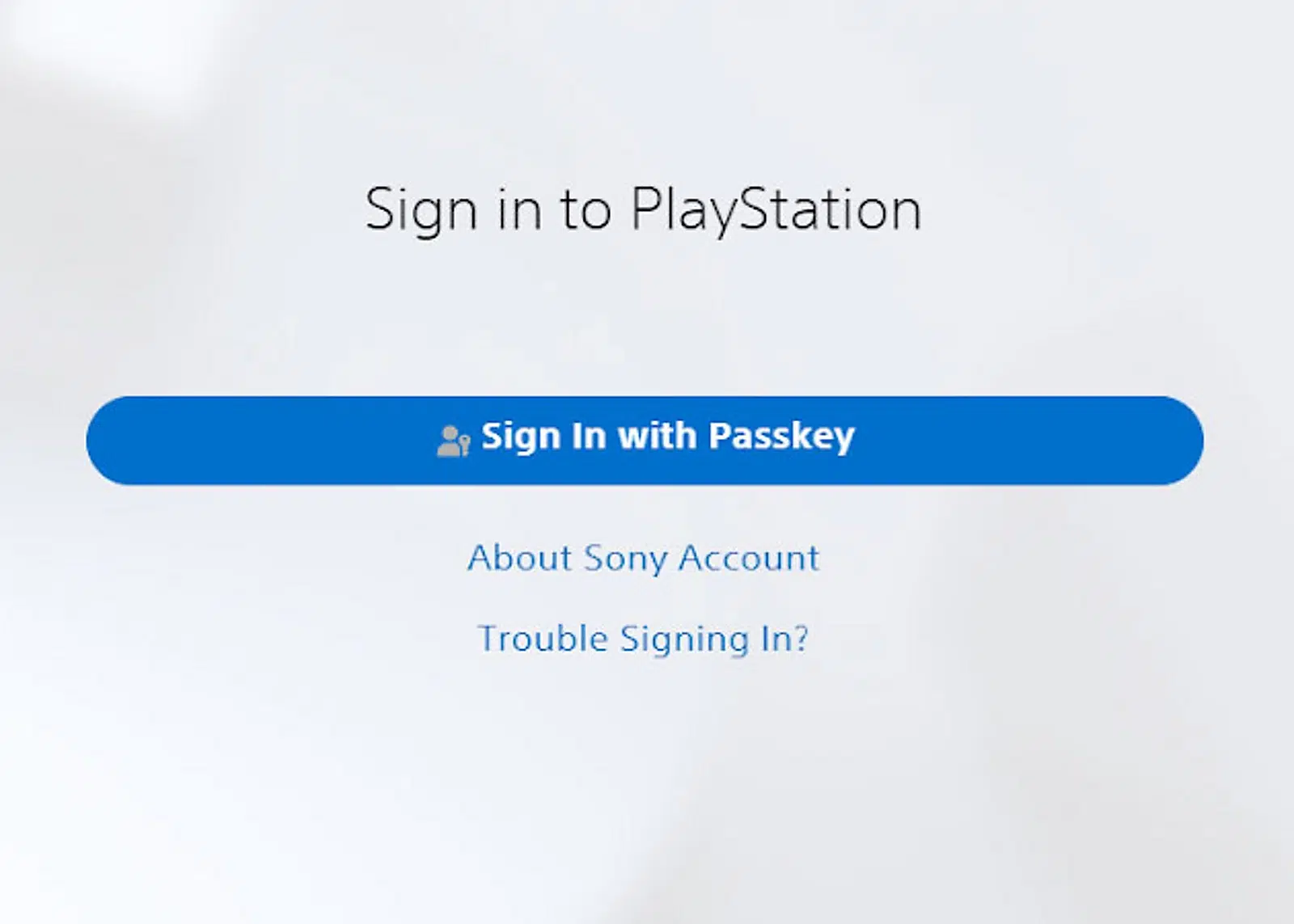 PlayStation Passkey: Image Credit Sony