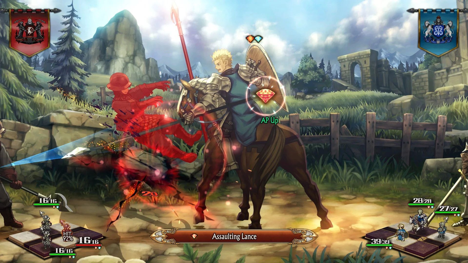 Clive fighting a soldier in unicorn Overlord