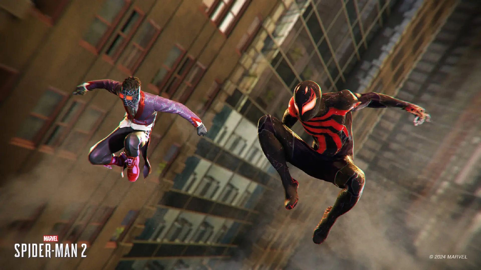 Miles and Peter's new suits in the Marvel's Spider-Man 2 update