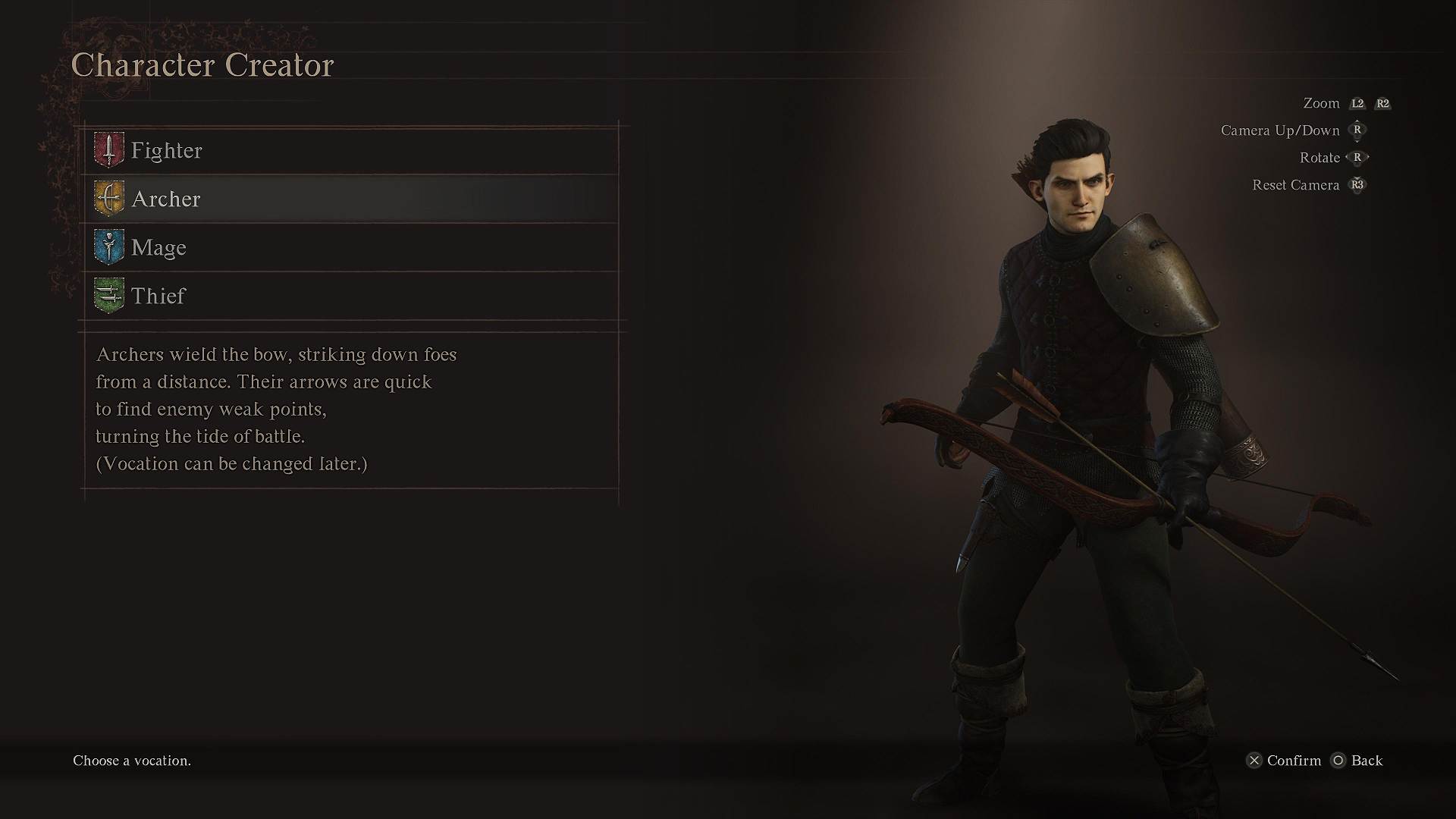 Archer Dragon's Dogma 2 vocation select