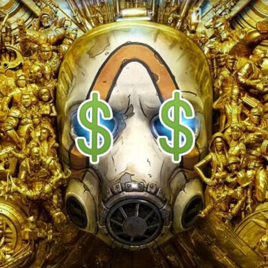 Borderlands cover art with dollar signs