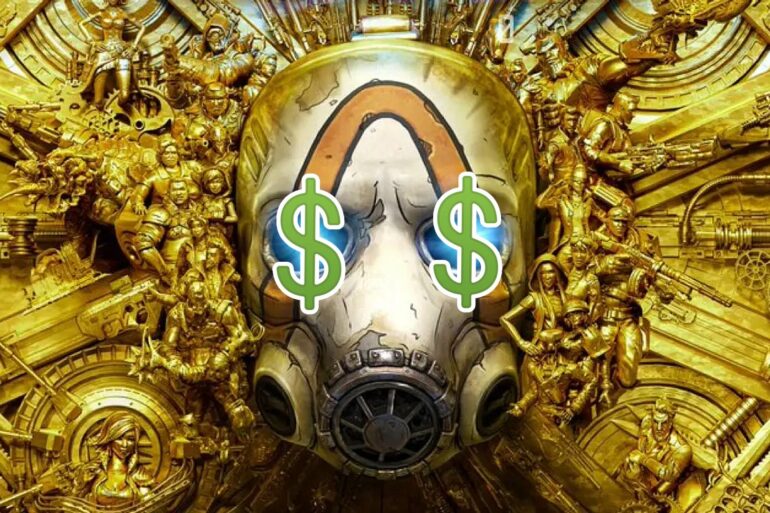 Borderlands cover art with dollar signs