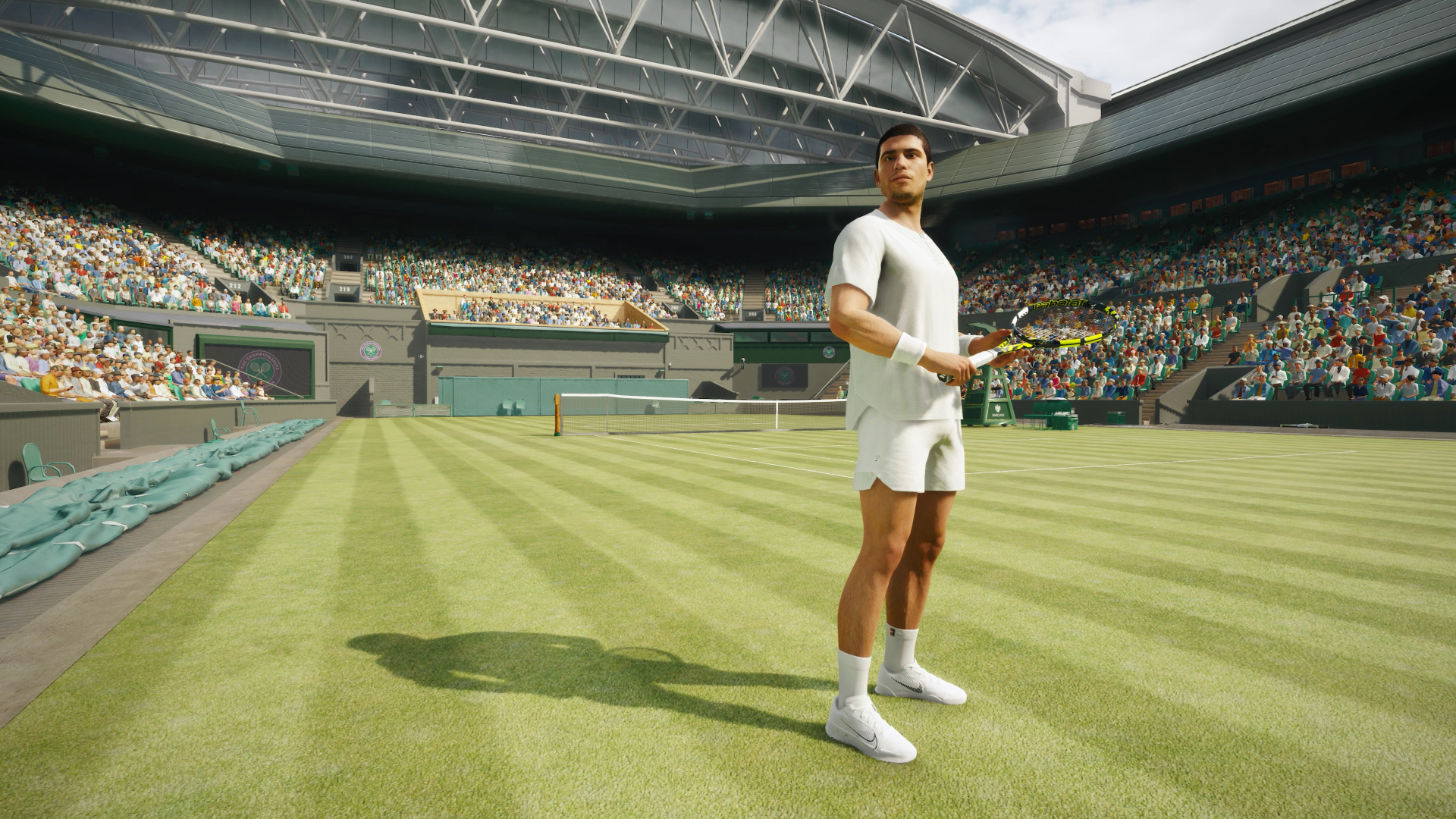 Carlos Alcaraz in TopSpin 2K25 at Wimbledon
