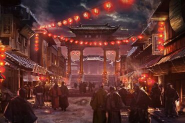 Cityscape art Rise of the Ronin