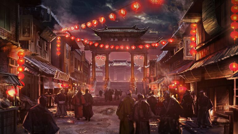 Cityscape art Rise of the Ronin