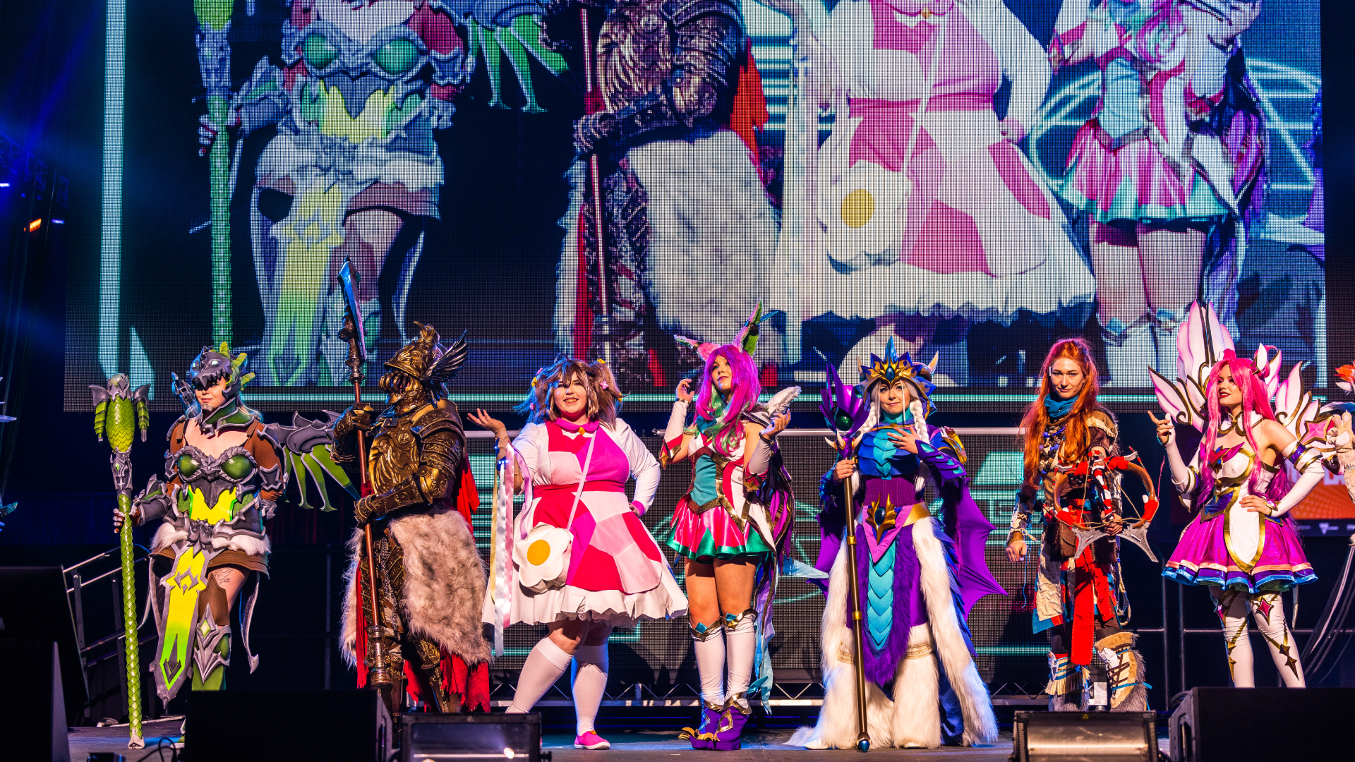 Cosplayers on Stage at Cosplay Contest Small Faces Distant - Dreamhack Australia 2023