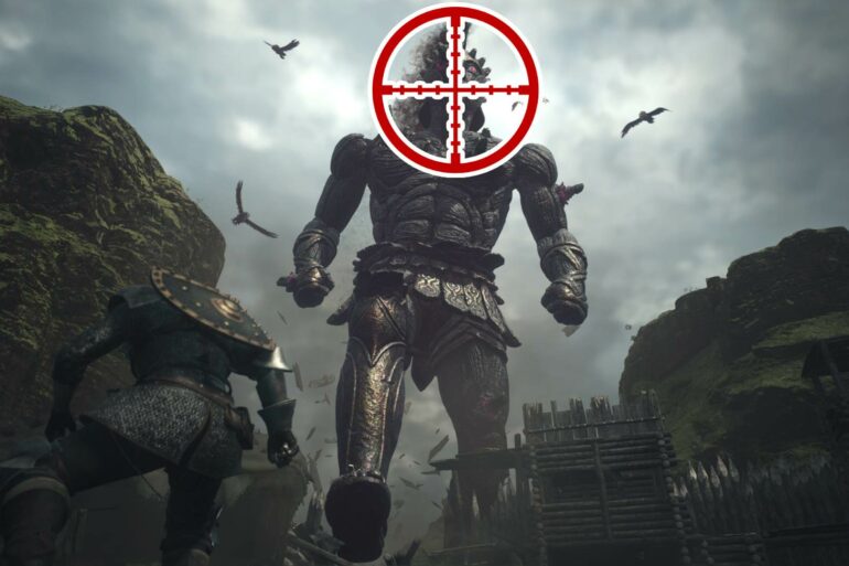 Dragon's Dogma 2 lock-on colossus