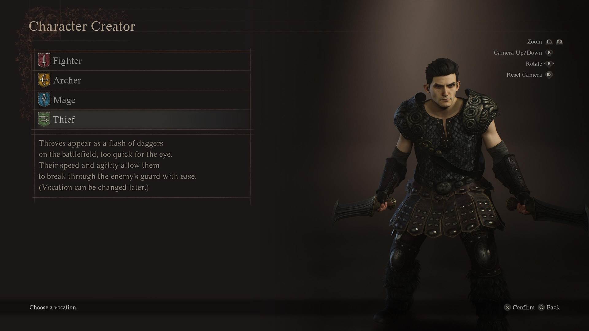 Dragon's Dogma 2 Thief vocation select