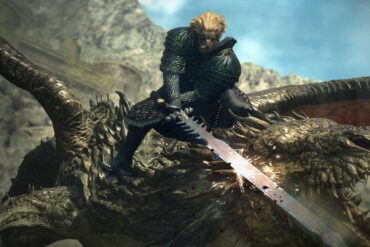 Warrior fighting a dragon in Dragon's Dogma 2