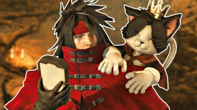 Vincent Valentine and Cait Sith in Final Fantasy 7 Rebirth
