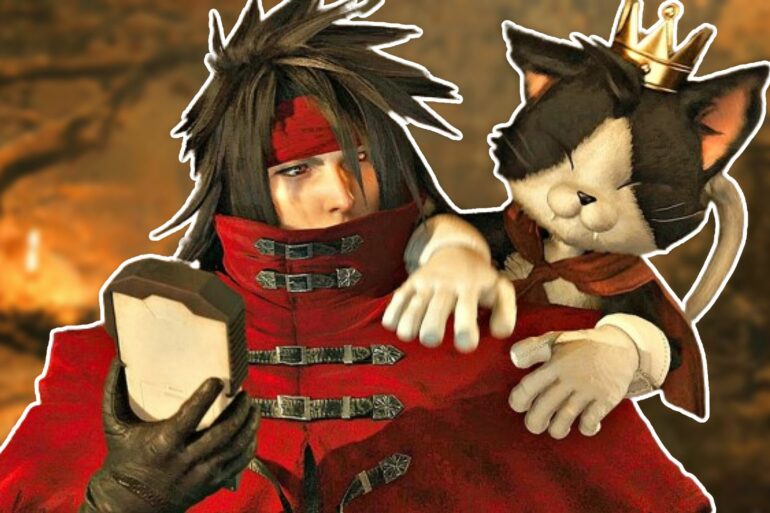 Vincent Valentine and Cait Sith in Final Fantasy 7 Rebirth