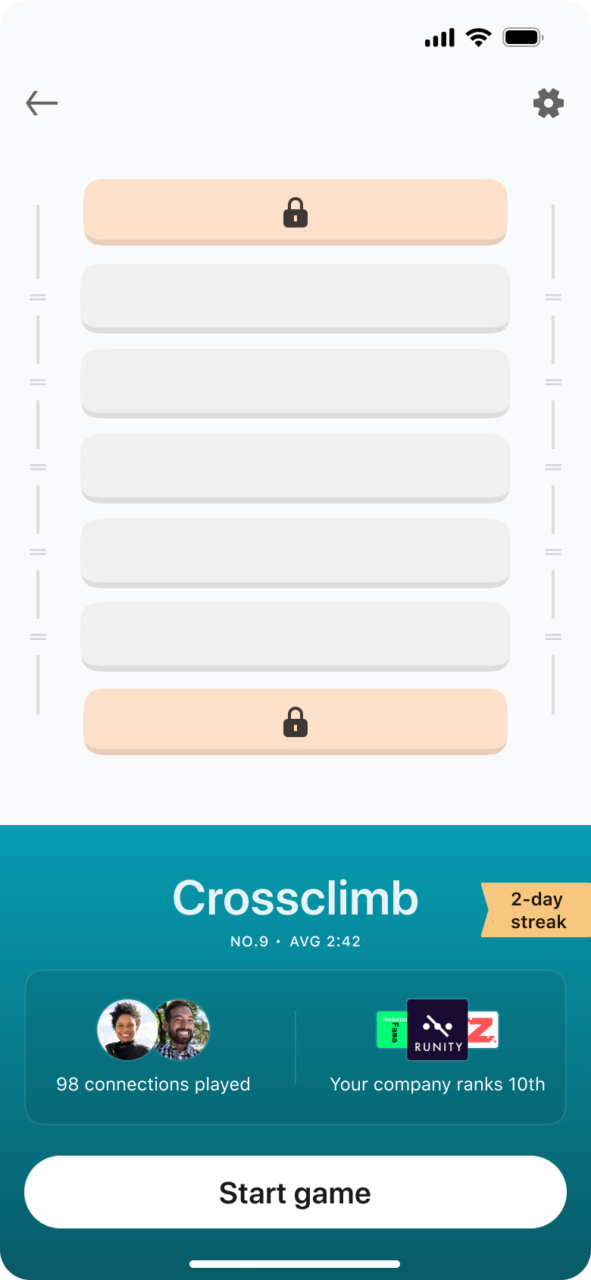 Game start Crossclimb - TechCrunch