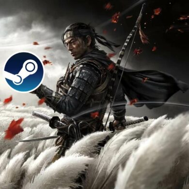 Ghost of Tsushima jin with steam logo