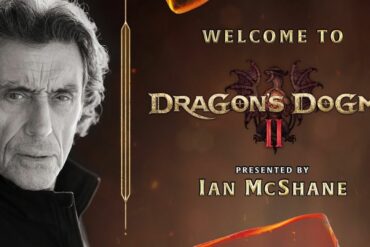 Ian McShane and the Dragon's Dogma 2 logo